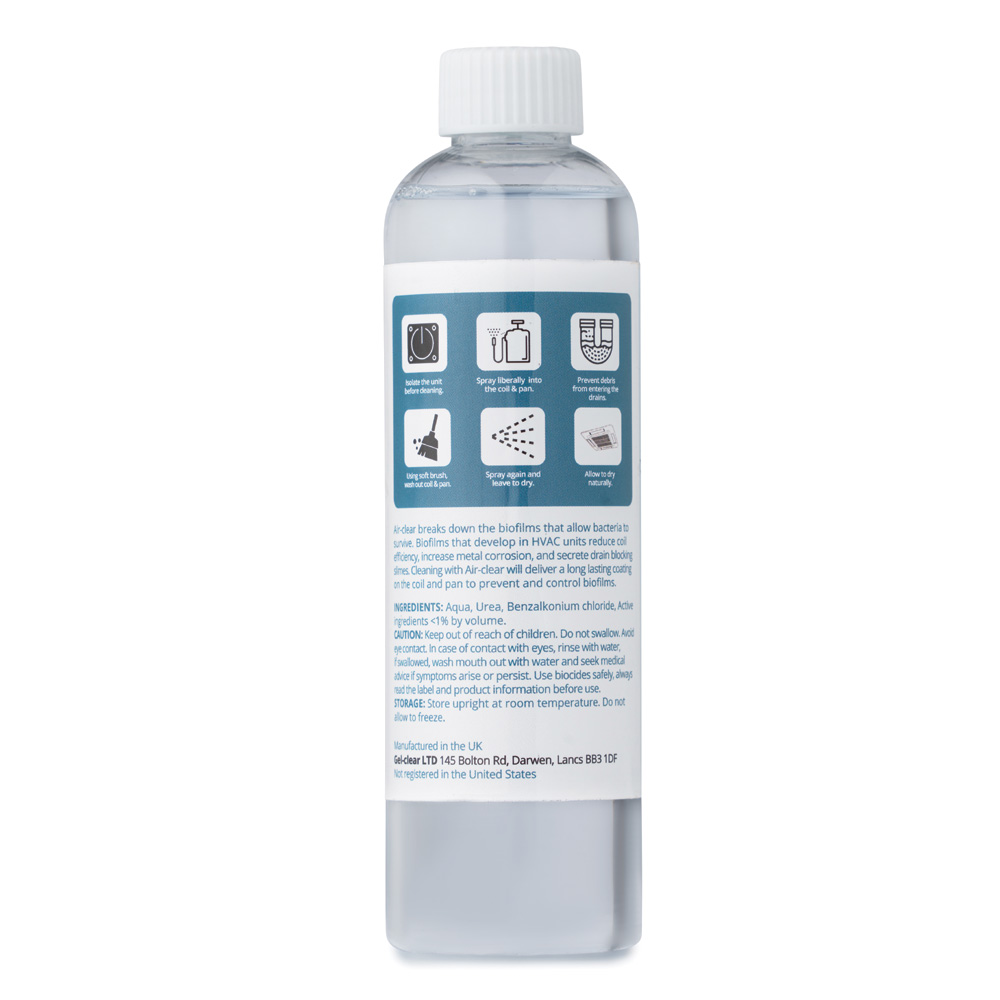 Gel-Clear Air-Clear HVAC Cleaner Concentrate 250ml - Image 2