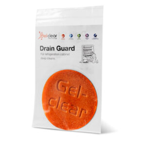 Gel-Clear Cabinet Drain Guard for Deep Cleaning