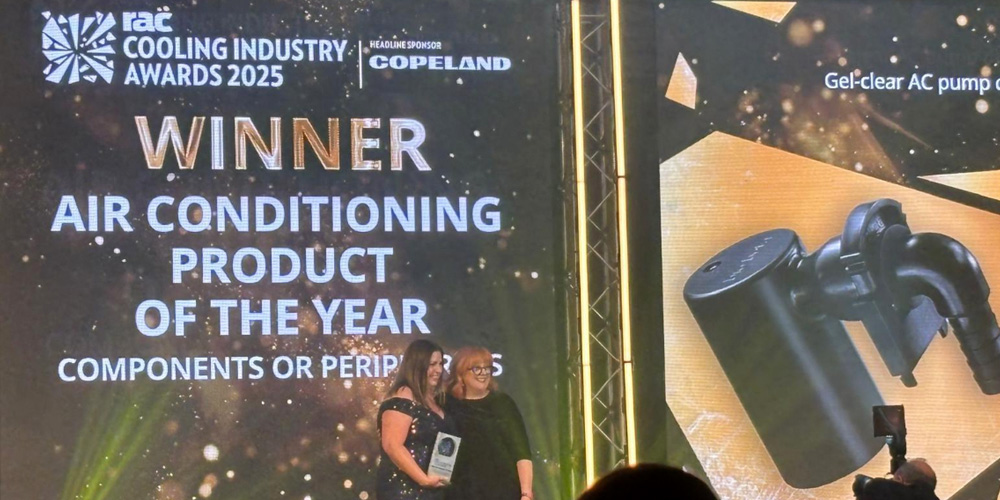 Gel-clear AC Pump Drain Connector Takes Home the RAC Cooling Award !